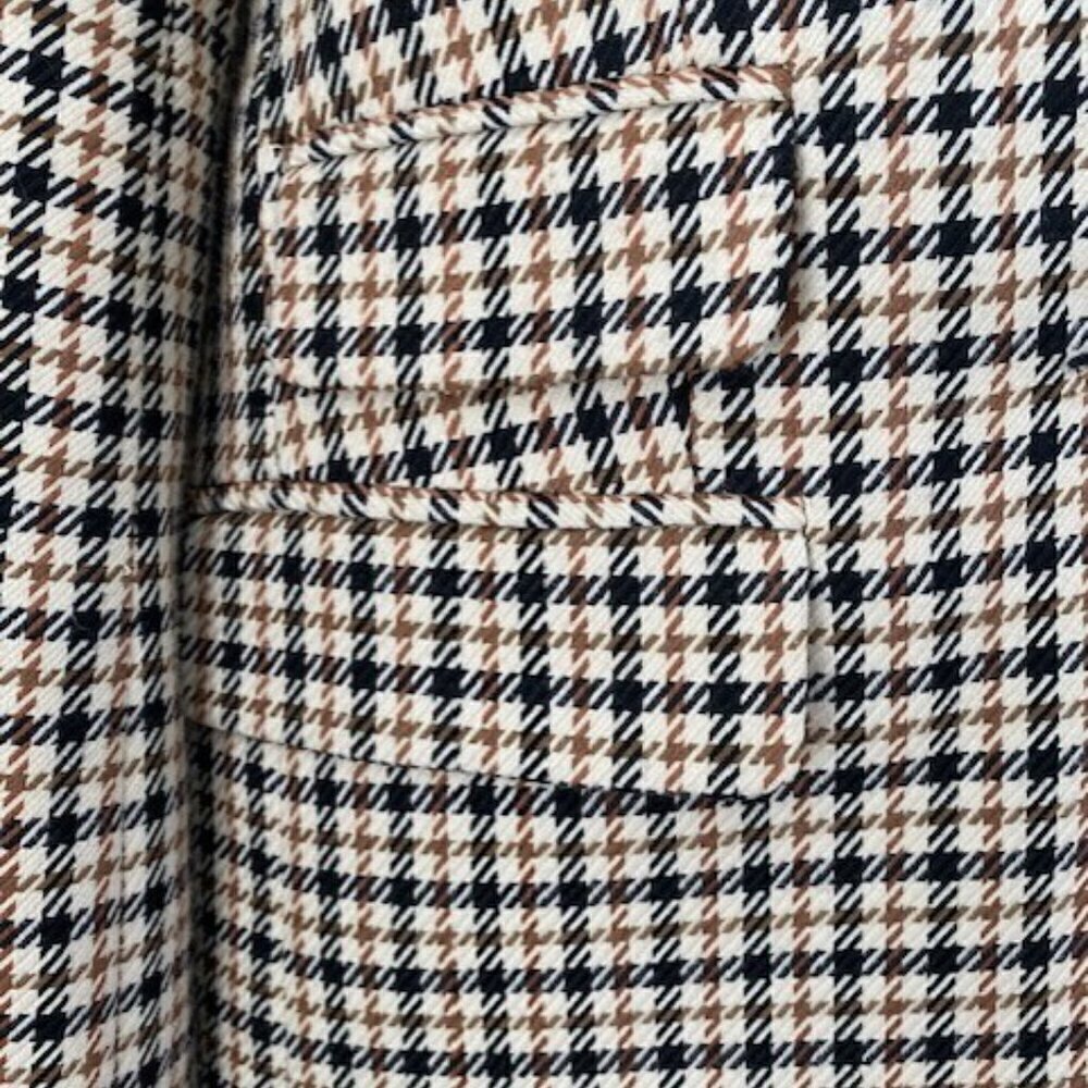 TOPSHOP Classic Tan & Black Houndstooth Suit Blazer Size 2 - Picture 10 of 15